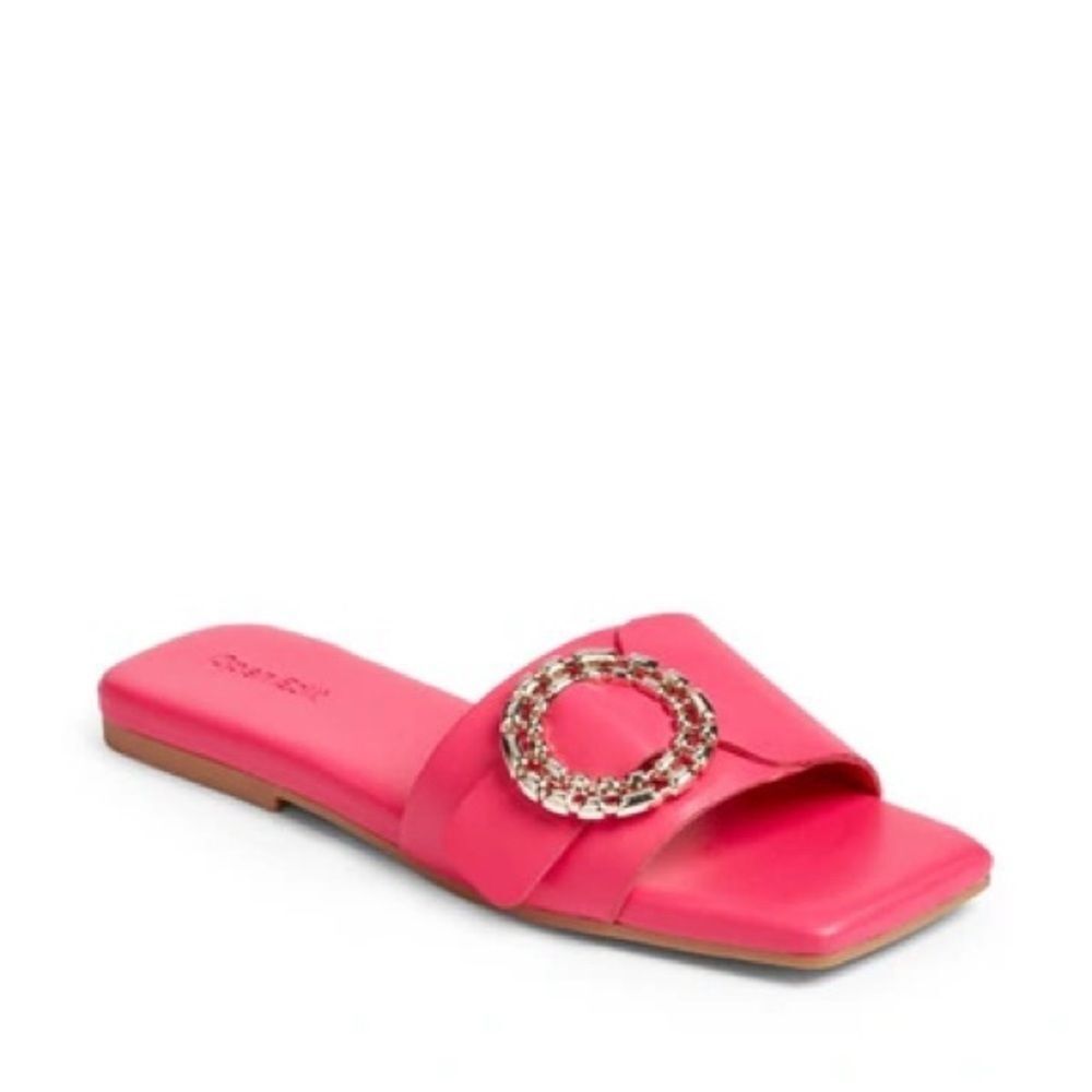 Open Edit Lely Slide Sandal in Pink Rouge Size 9